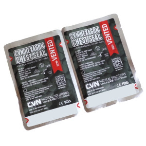 Parche toracico CVN Hexagon Chest Seal - No Ventilado Pack Parche toracico CVN Hexagon Chest Seal - No Ventilado Pack